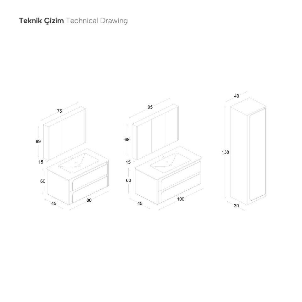 Shower Hitit 100 – Banyo Mobilyaları