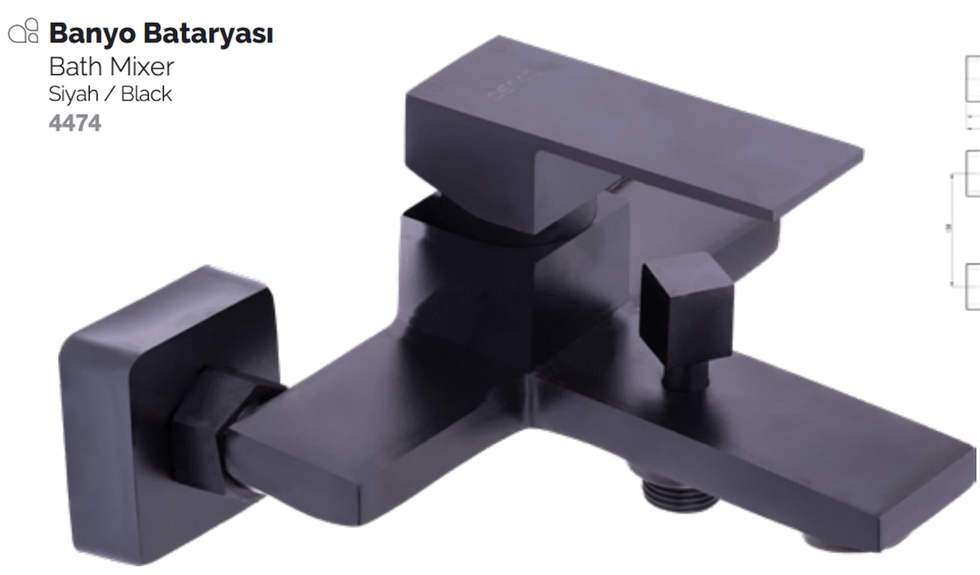 Penta  Loya Black Banyo Bataryası 4474 – Banyo Bataryası