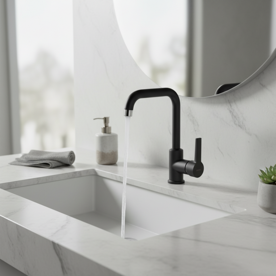 Penta  (Black) Agena Lavabo Bataryası (L Borulu) P903B – Lavabo Bataryası