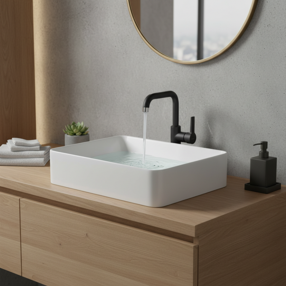 Penta  (Black) Agena Lavabo Bataryası (L Borulu) P903B – Lavabo Bataryası