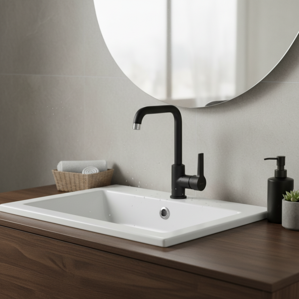 Penta  (Black) Agena Lavabo Bataryası (L Borulu) P903B – Lavabo Bataryası