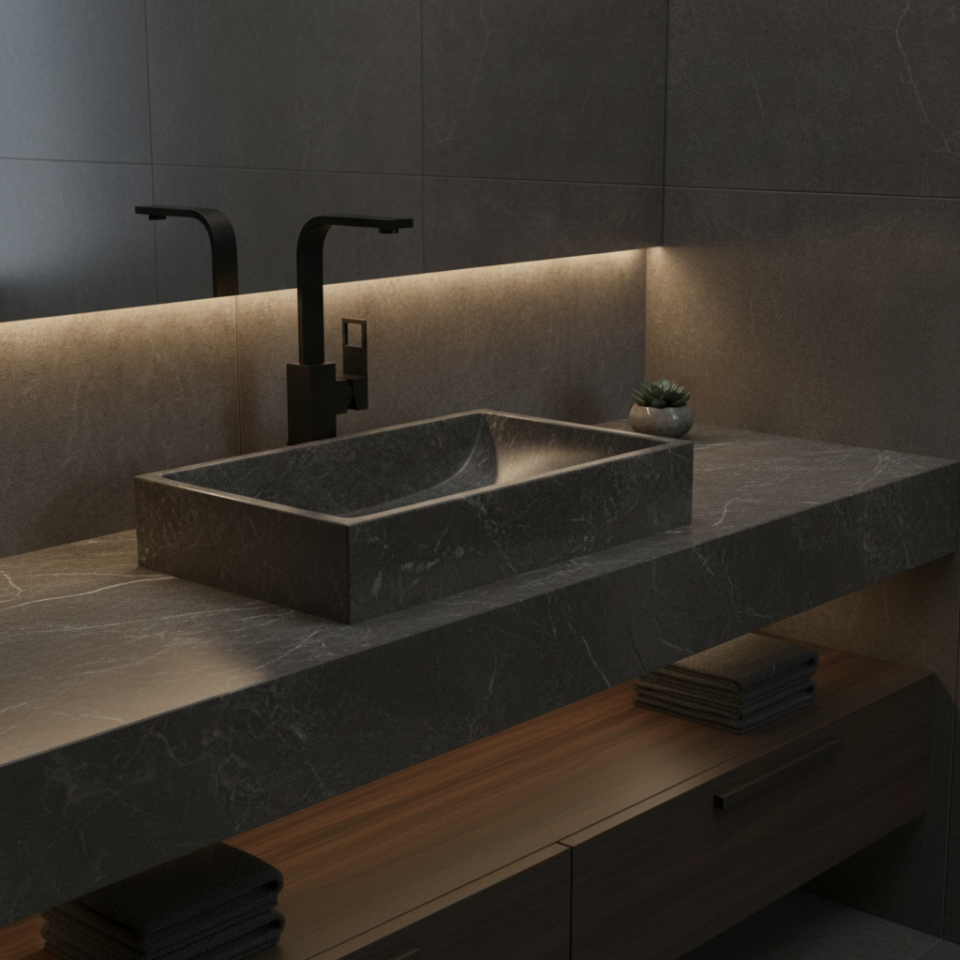 Penta  Loya Black Yüksek Lavabo Bataryası 4473 – Lavabo Bataryası