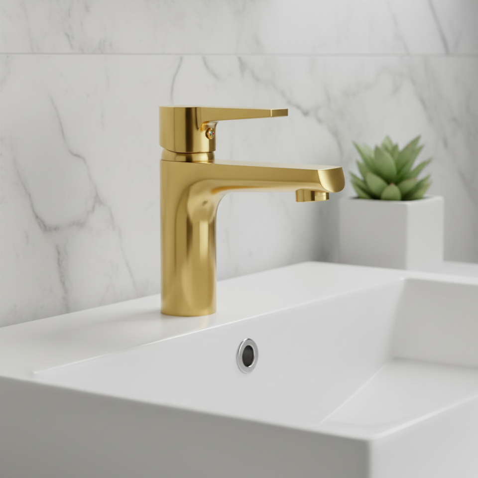 Penta Agena Lavabo Bataryası Gold P901G – Lavabo Bataryası