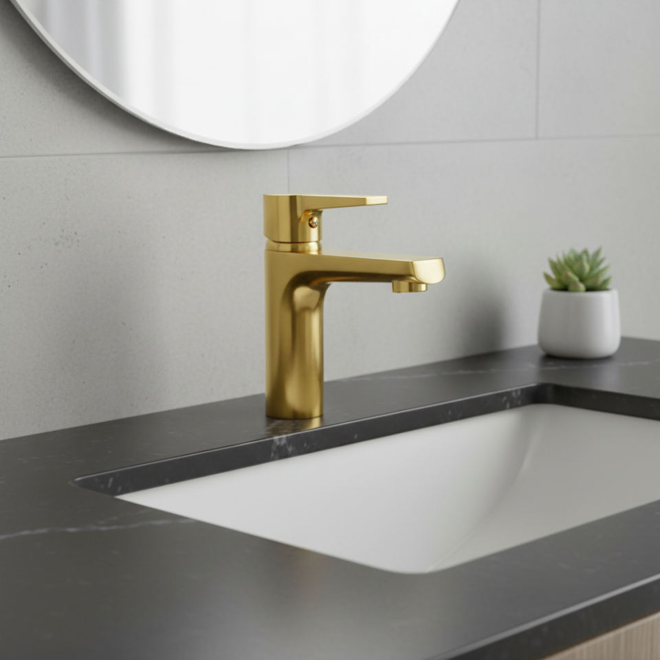 Penta Agena Lavabo Bataryası Gold P901G – Lavabo Bataryası