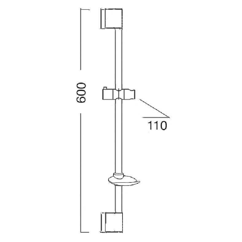 Penta Sürgülü Duş Seti Siyah 6119B