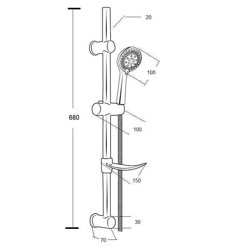 Penta Sürgülü Duş Seti 0499B
