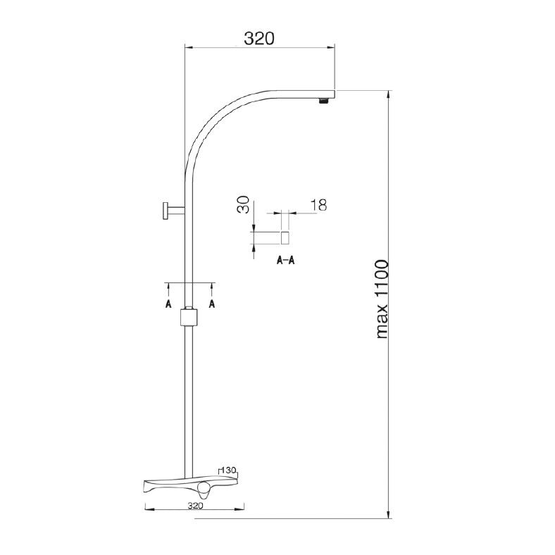 Penta Duş Sistemi (Kare Boru) 7891