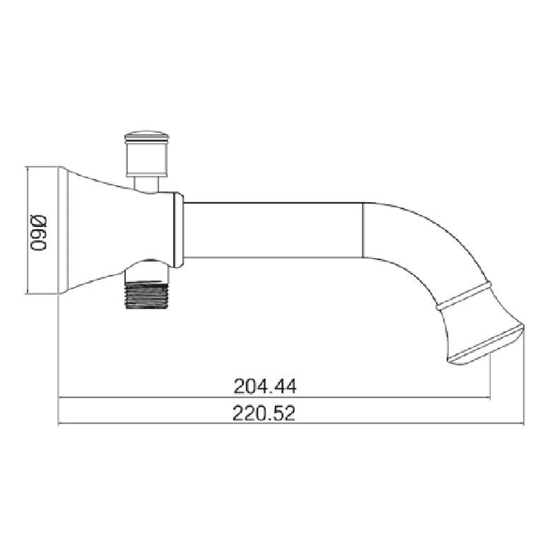 Penta Ankastre Divertörlü Su Çıkış Gagası Krom 349