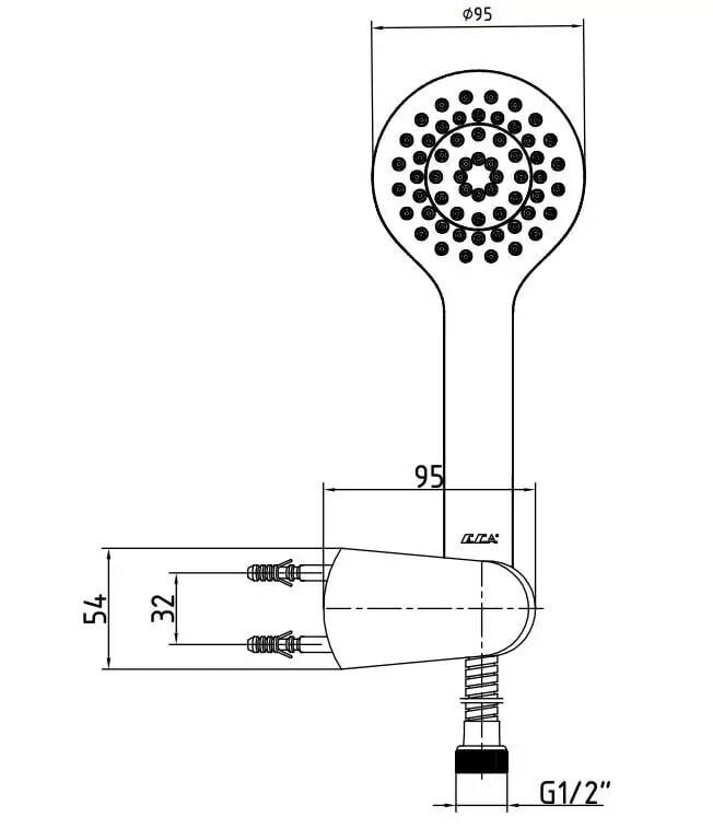 Eca Luna Mafsallı Banyo Üst Takım 1F. 102117341 – Duş Seti