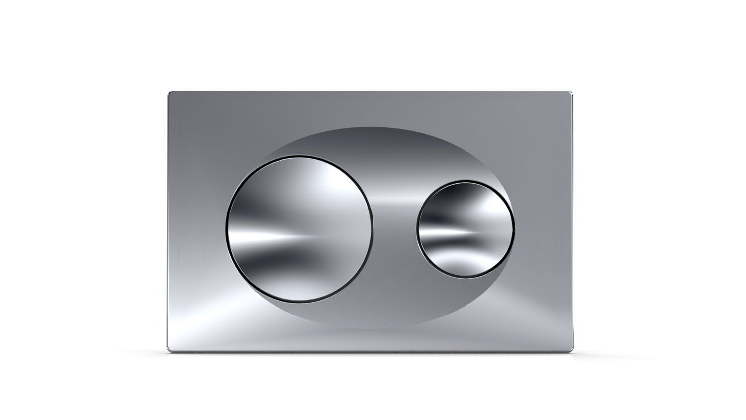 Eca Yuvarlak Parlak Krom Panel Metal Kaplama – Klozetler ve Rezervuarlar