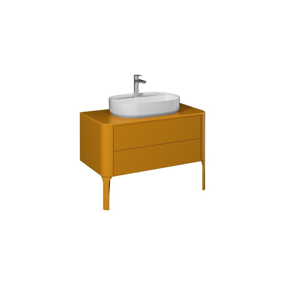 İsvea Sogno 100 Cm Lavabo Dolabı (10Nf65060 Beyaz Dahil) Amber