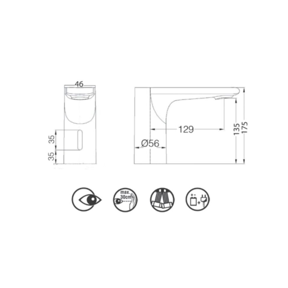 PENTA 9006V FOTOSELLİ LAVABO BATARYASI – Lavabo Bataryası