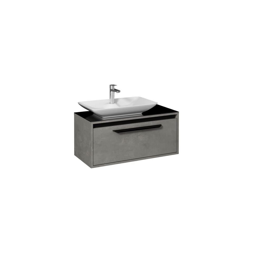 İsvea Bella Lavabo Dolabı 90 Cm(10Sy50065 Dahil) Retro Gümüş