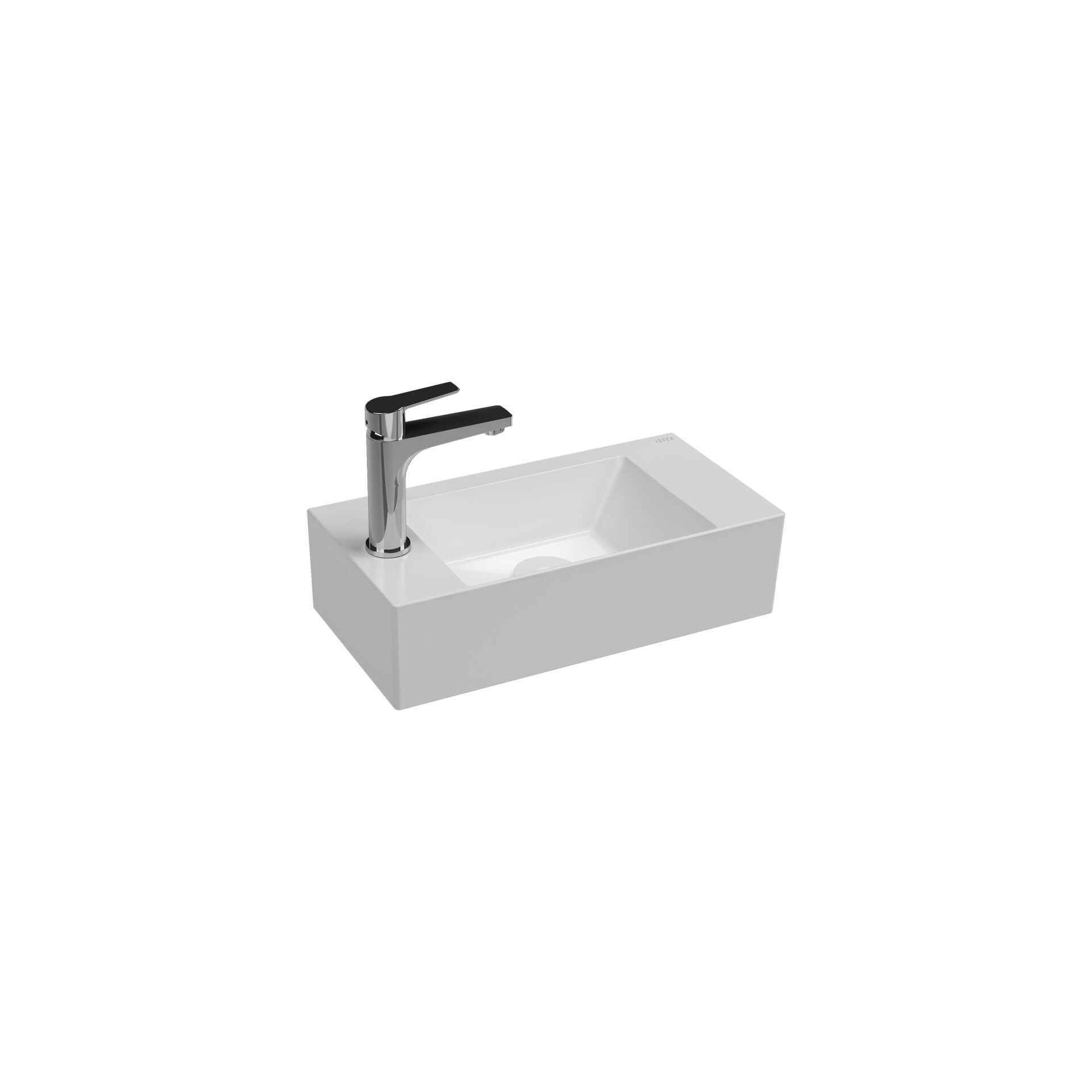 İsvea Sistemaz Lavabo 51 Cm Beyaz Dekorsuz Delikli 10SF50051-49 – Vitrifiye