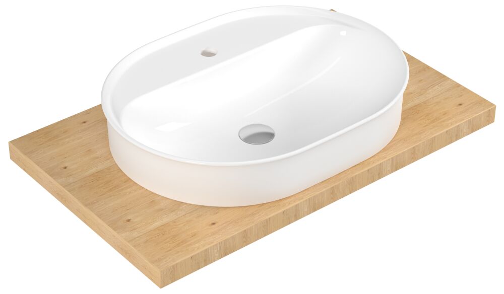 Serel Nıta Yuvarlak Batarya Delikli Lavabo (46X60) 2079TXS110H