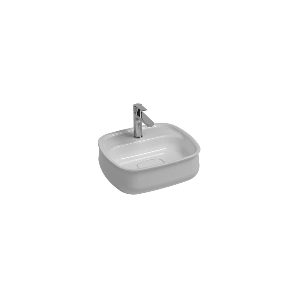 İsvea Fluido Tezgah Üstü Lavabo 47 Cm Mat Beyaz 10FDS6548I