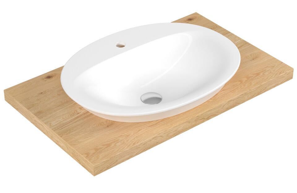 Serel Hera Tezgah Üstü Batarya Delikli Lavabo (46X60) HR34TXS110H