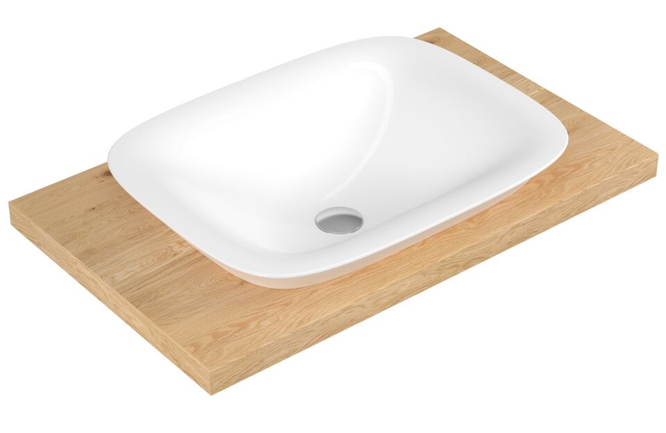 Serel Hera Tezgah Üstü Batarya Deliksiz Lavabo (46X60) HR33DXS110H