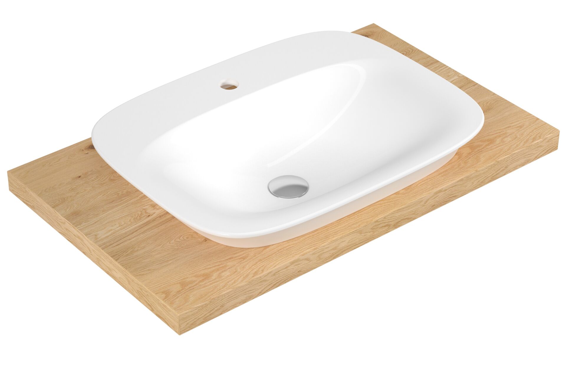 Serel Hera Tezgah Üstü Batarya Delikli Lavabo (46X60) HR30TXS110H