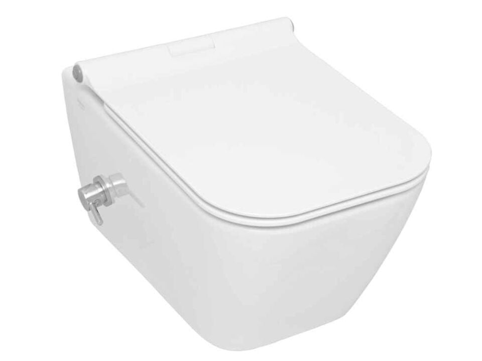 Serel Rıta Kanalsız Asma Klozet (52X35,5) - Entegre Taharet Bataryalı RT26BAS110H + Serel Zeta  Yavaş Kapanan Klozet Kapaği 223ZT00002