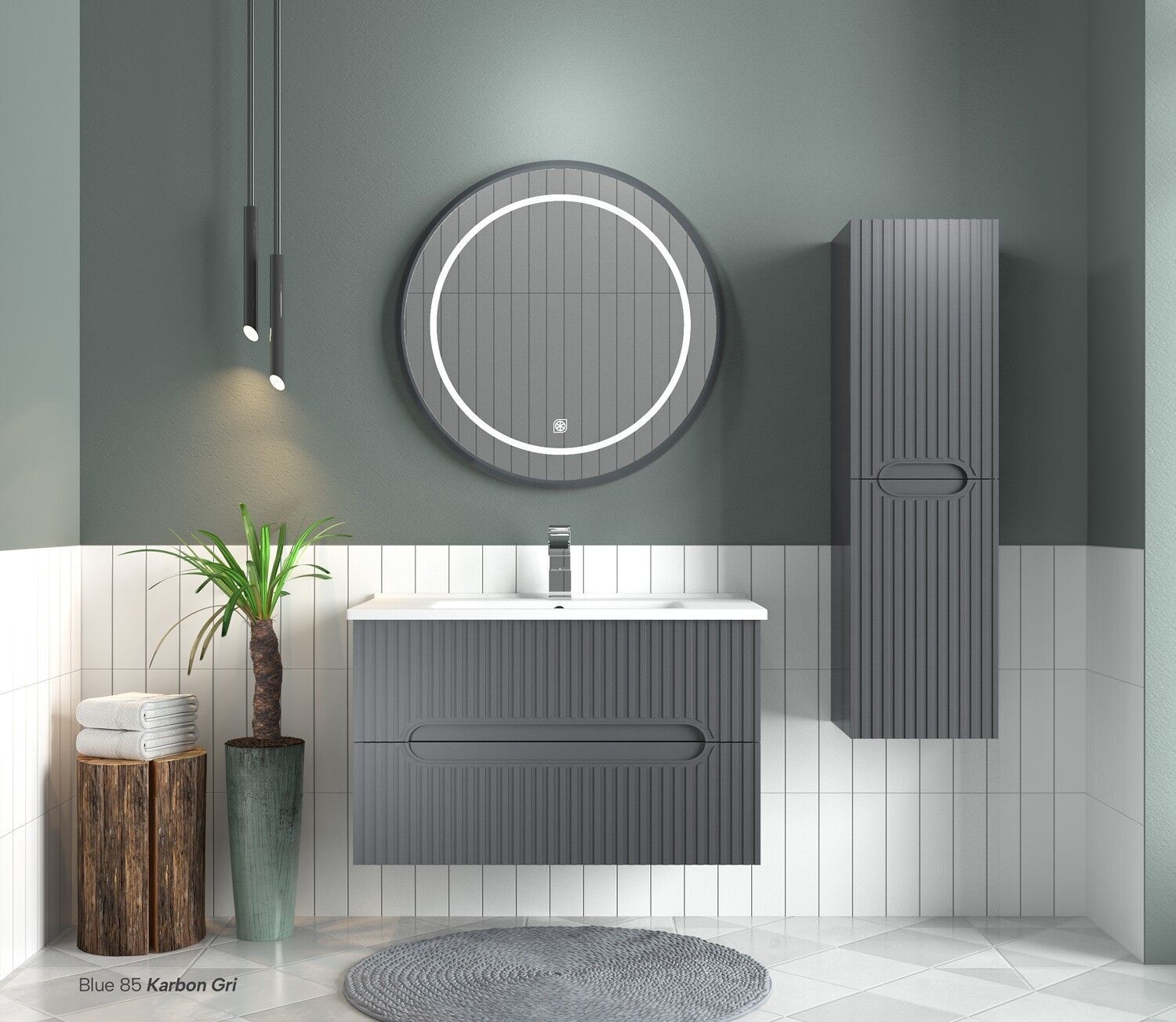 Shower Blue 85 – Banyo Mobilyaları