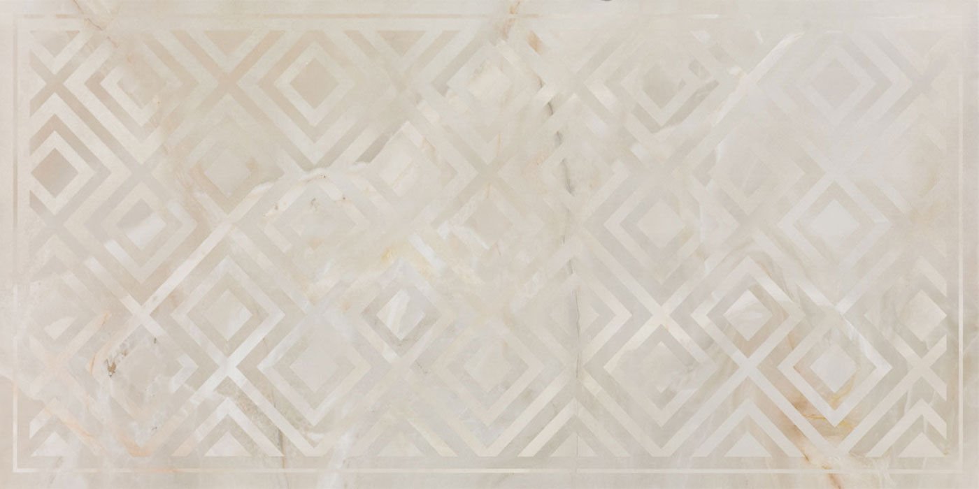 Seranit 60X120 Voltera Frame Bej Dekor Fon Parlak