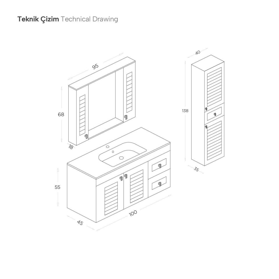 Shower Alder 100 – Banyo Mobilyaları