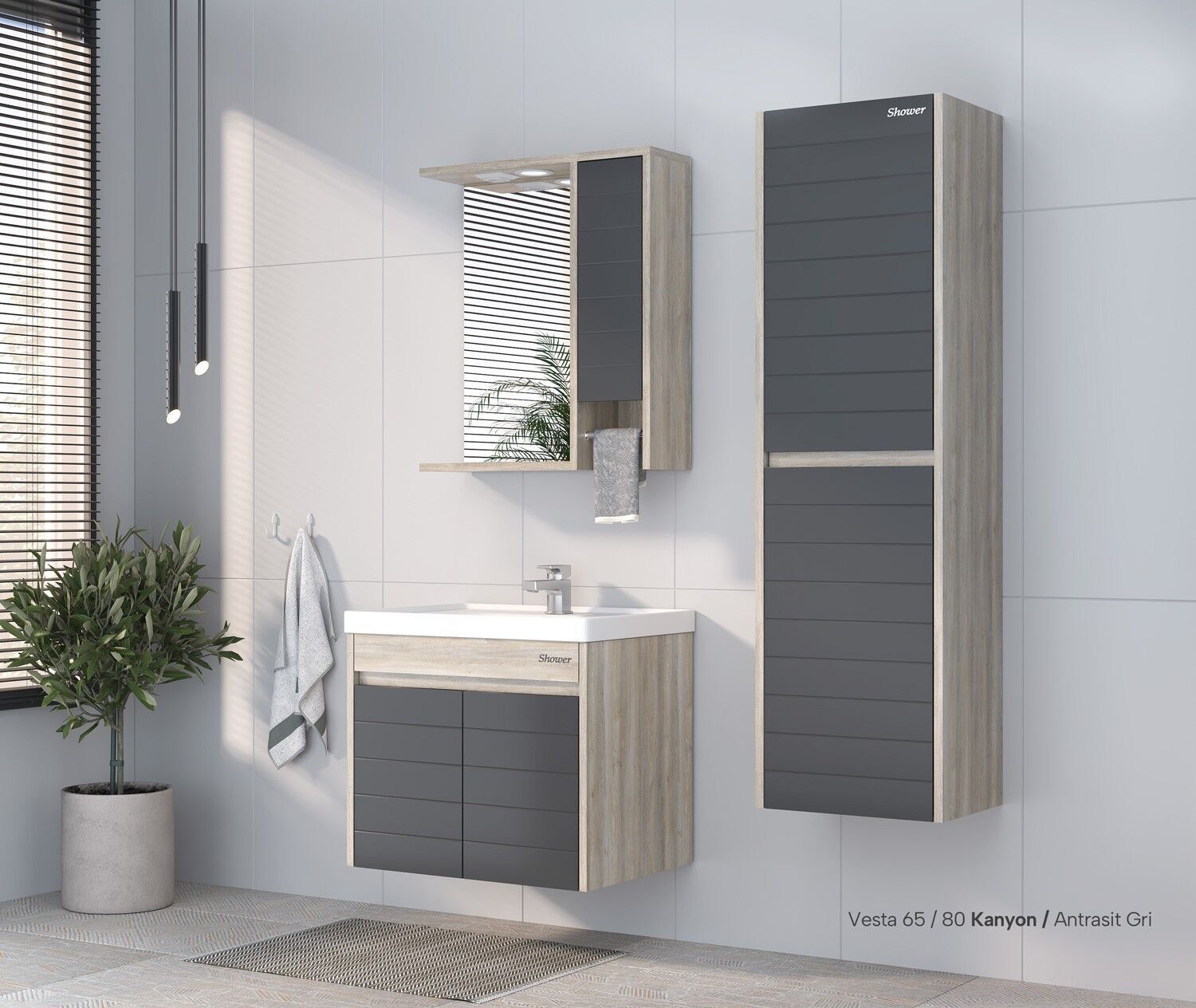 Shower Vesta 80 – Banyo Mobilyaları