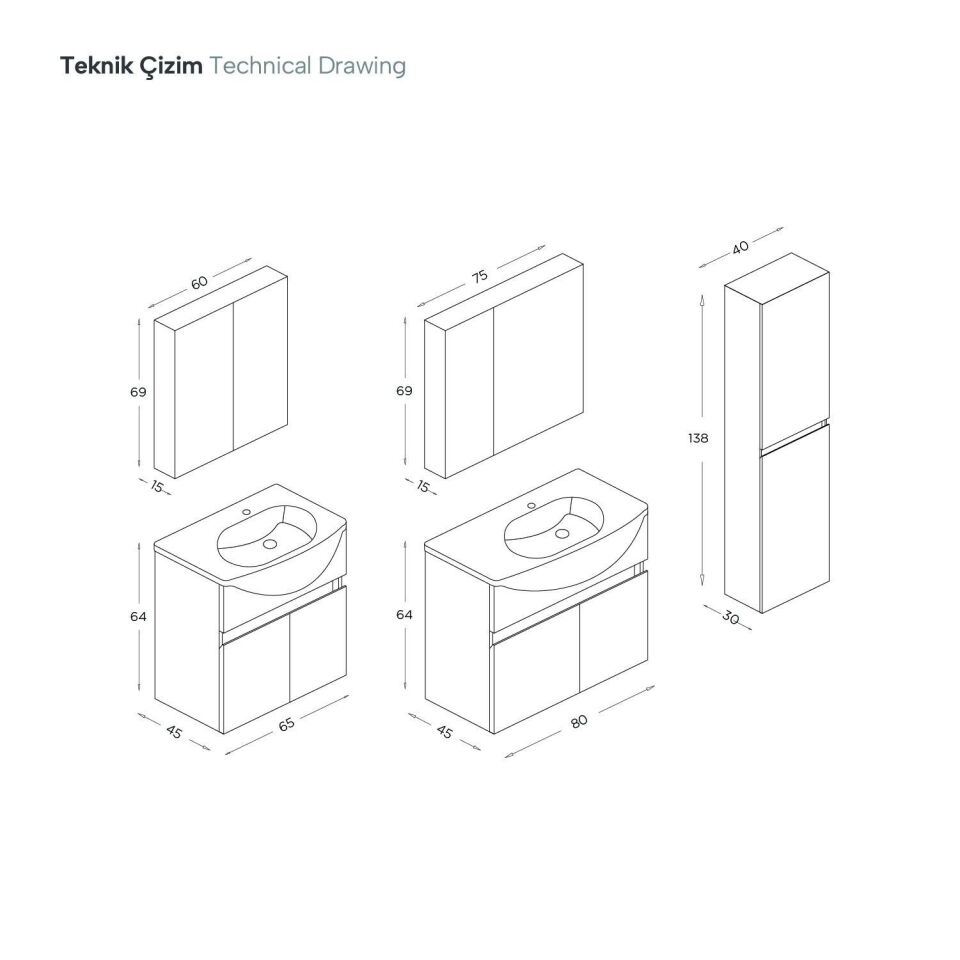 Shower Star 80 – Banyo Mobilyaları