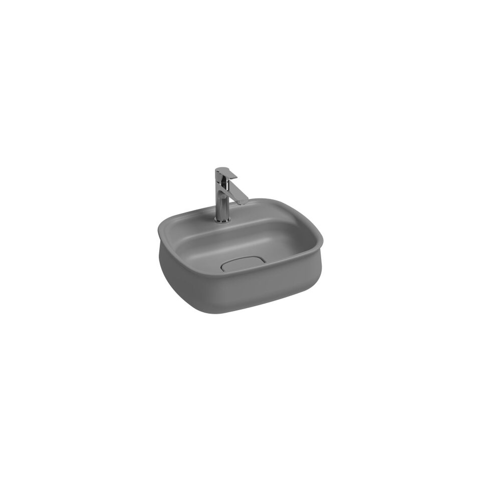 İsvea Fluido Tezgah Üstü Lavabo, 47 cm Taş Gri 10FDS6552I