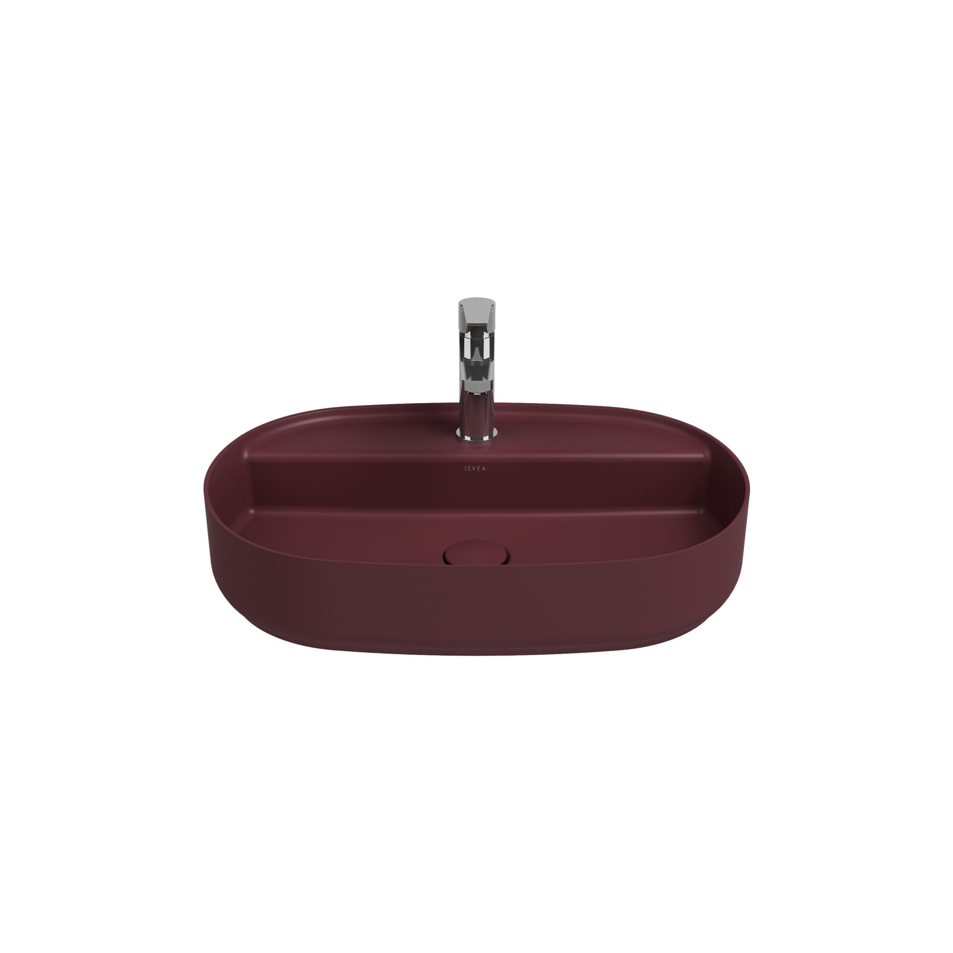 İsvea Infinity Tezgah Üstü Lavabo 60 cm Rustik Bordo 10NFS65R60I