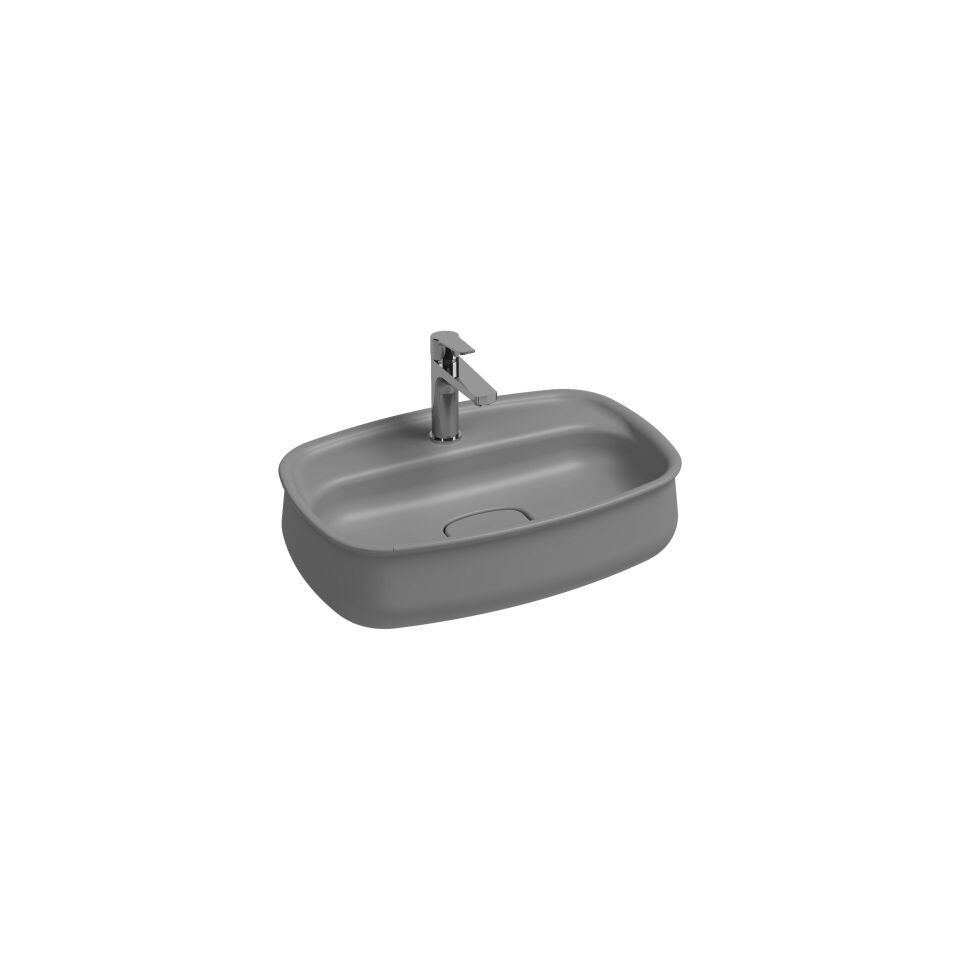 İsvea Fluido Tezgah Üstü Lavabo 60 cm Taş Gri 10FDS6065I