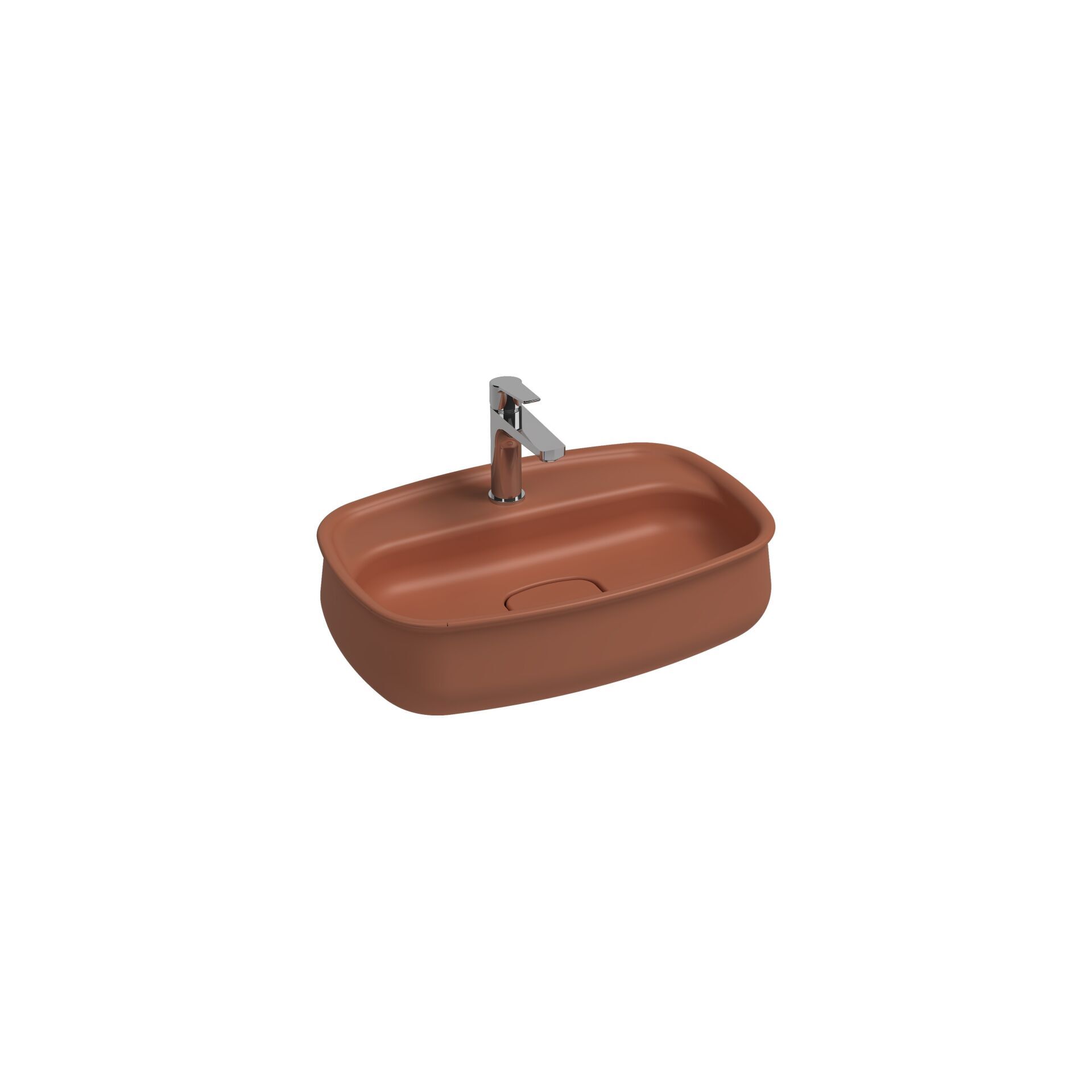 İsvea Fluido Tezgah Üstü Lavabo 60 cm Terracotta 10FDS6066I – Vitrifiye