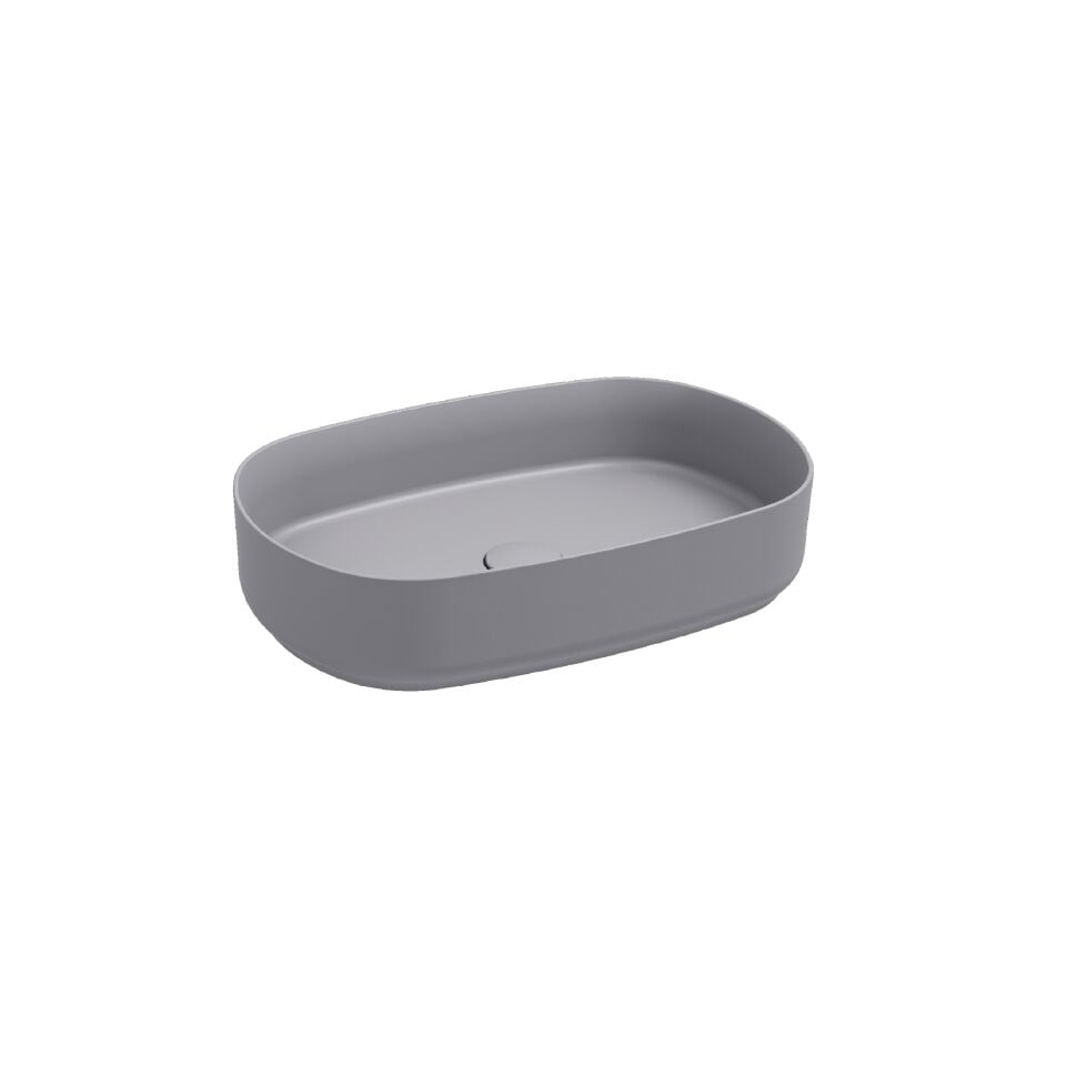 İsvea Infinity Tezgah Üstü Lavabo 55 cm Taş Gri 10NFS65V55I