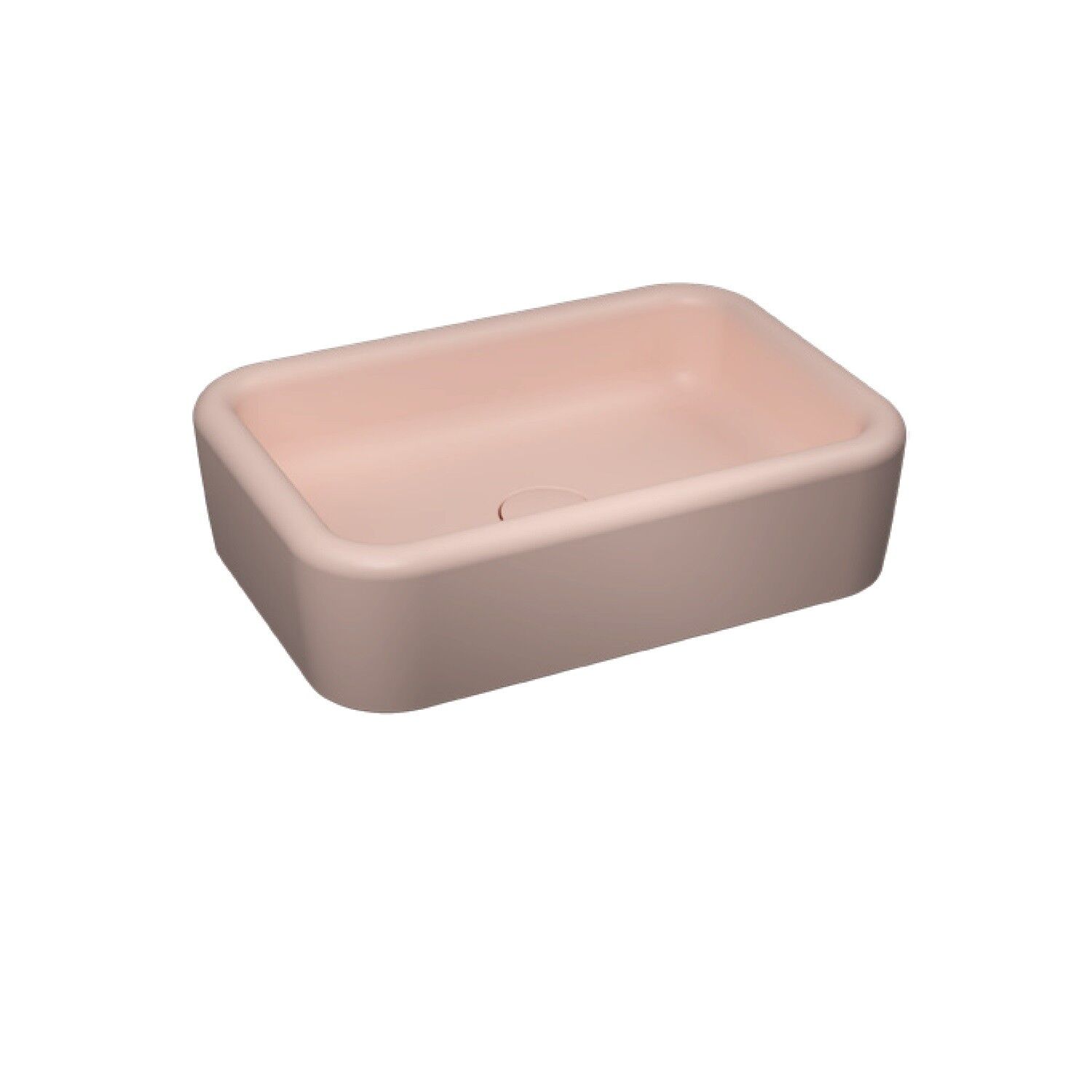 İsvea Curvo Tezgah Üstü Lavabo 60 cm Somon 10CR67060-2S