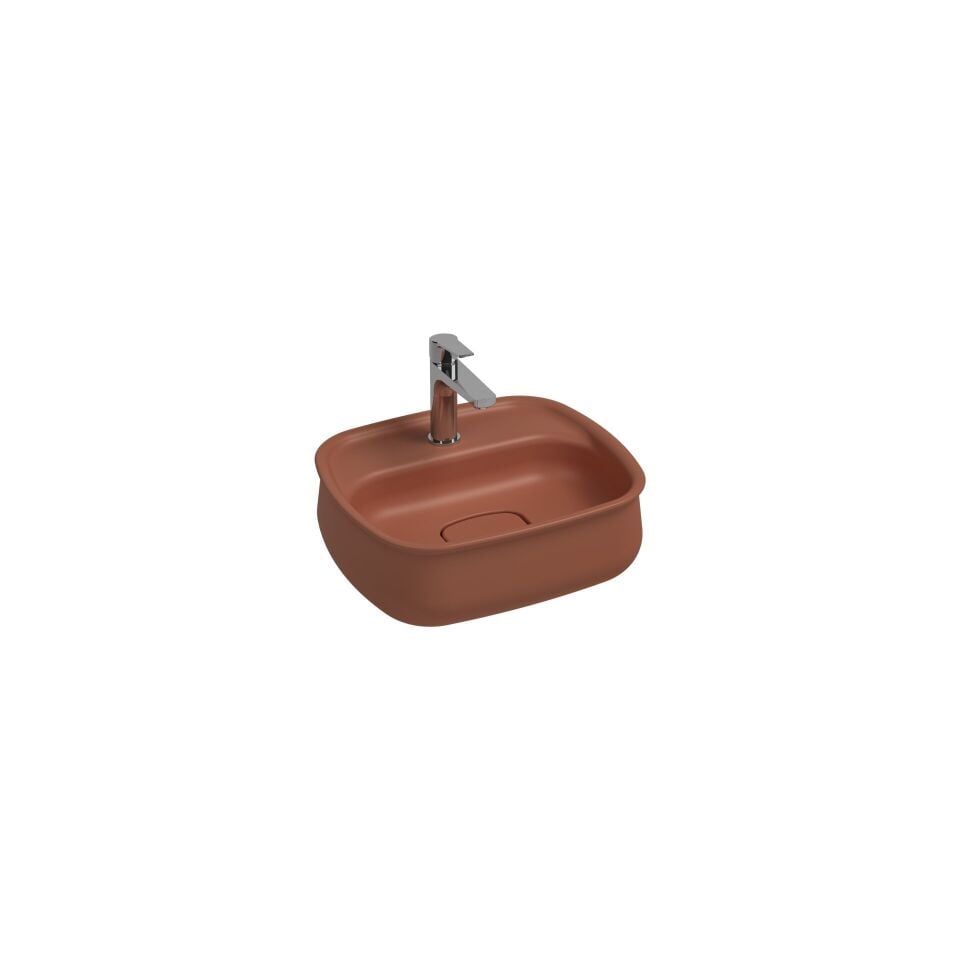 İsvea Fluido Tezgah Üstü Lavabo 47 cm Terracotta 10FDS6553I