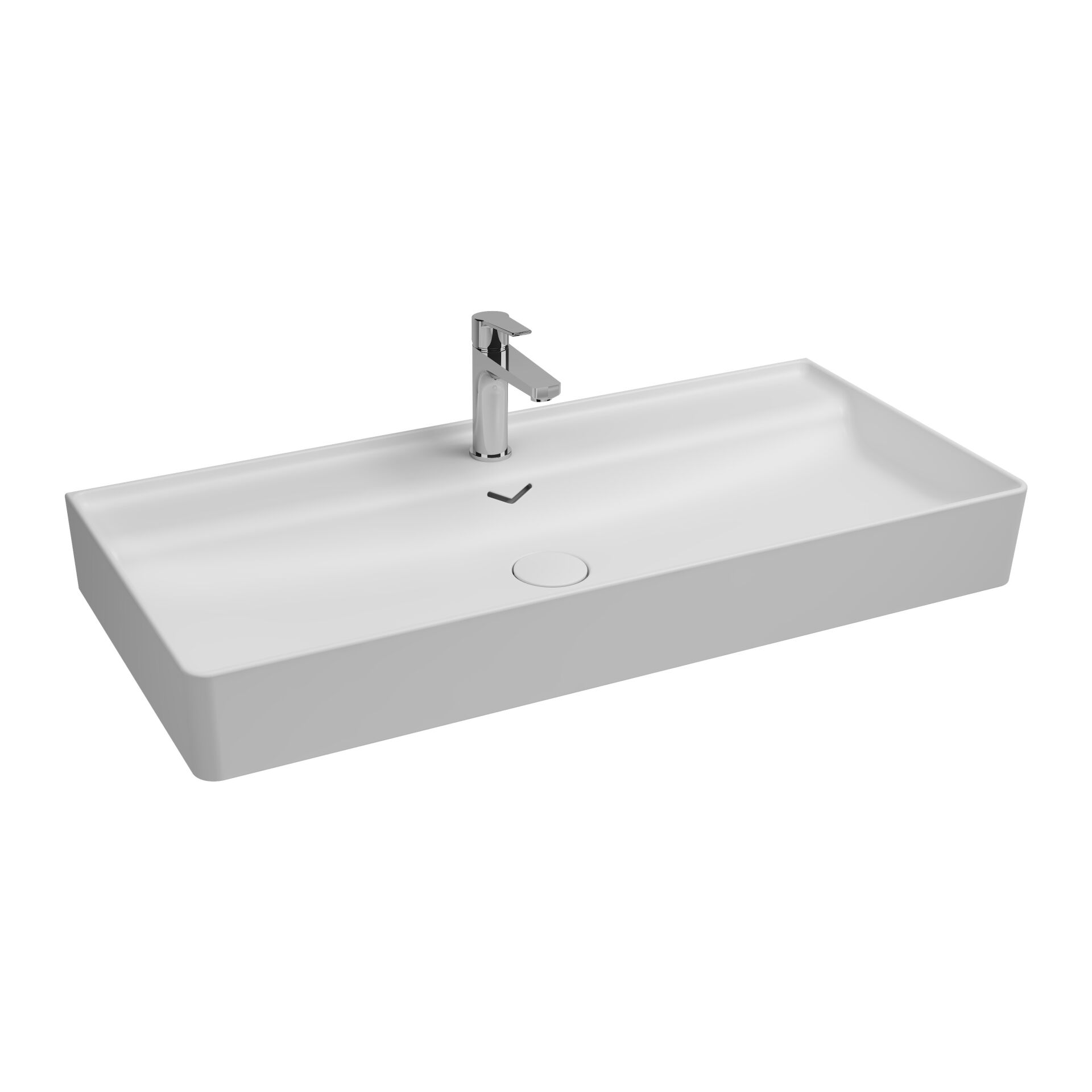 İsvea Vea Tezgah Üstü Lavabo 101 cm Mat Beyaz 10VAS5102I
