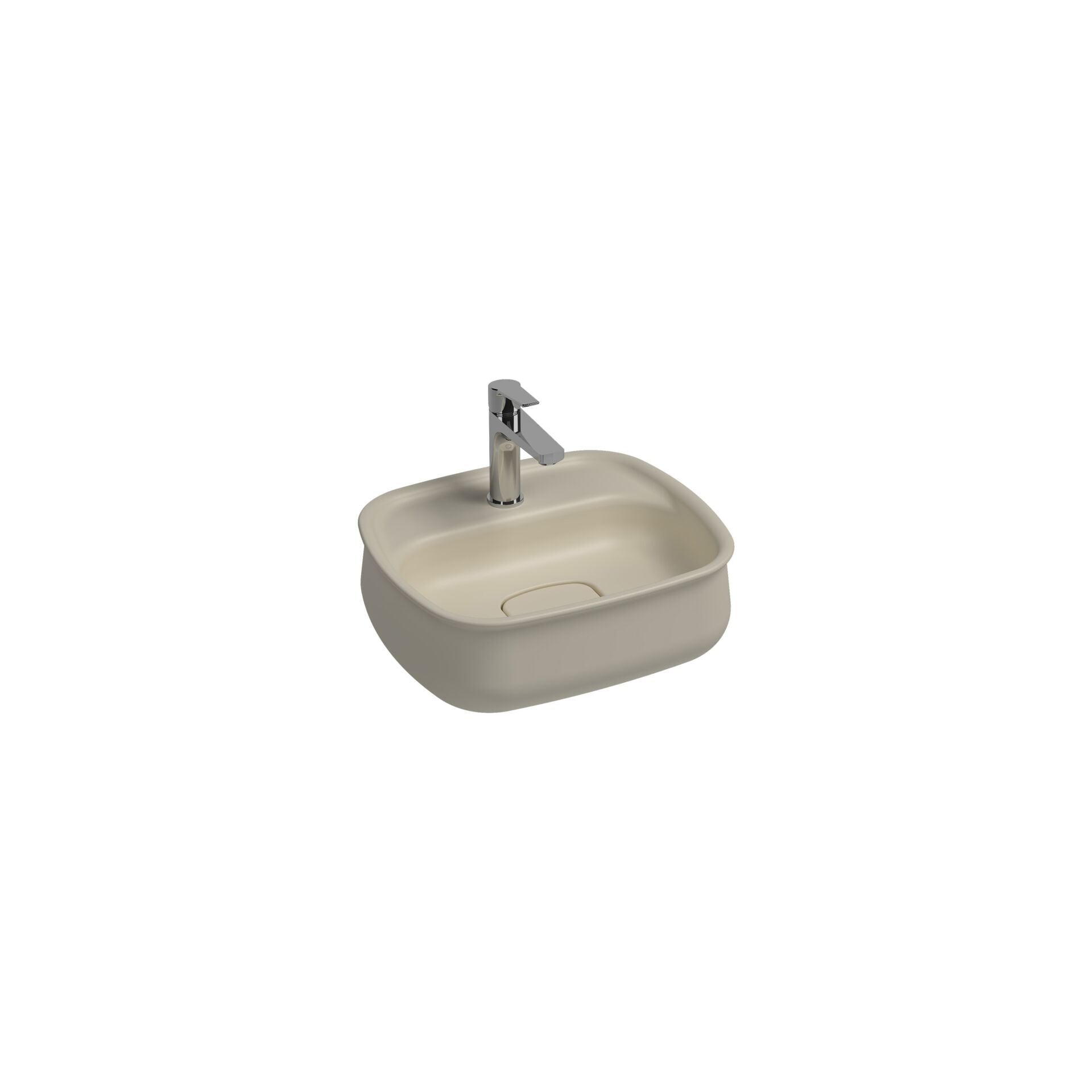 İsvea Fluido Tezgah Üstü Lavabo 47 cm Fildişi 10FDS6551I – Vitrifiye