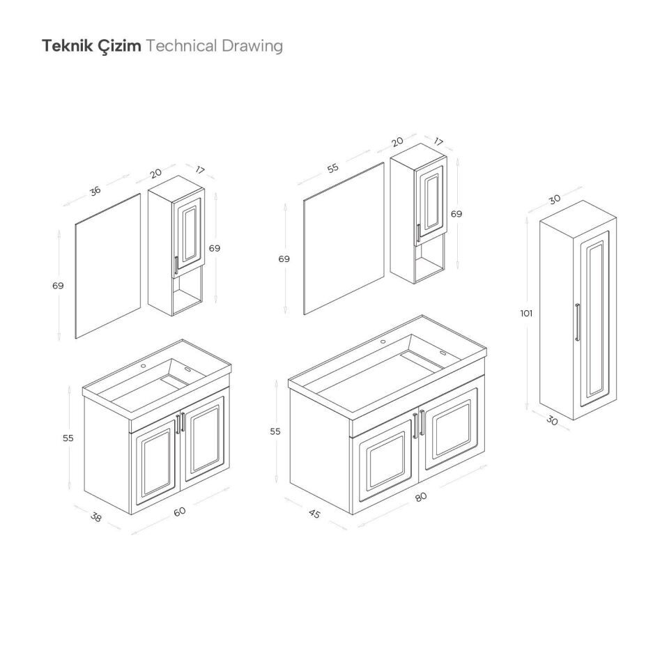 Shower Loren 60 – Banyo Mobilyaları