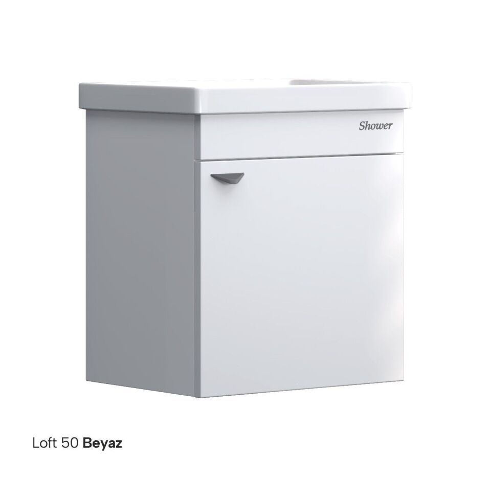 Shower Loft Raflı Ayna – Banyo Mobilyaları