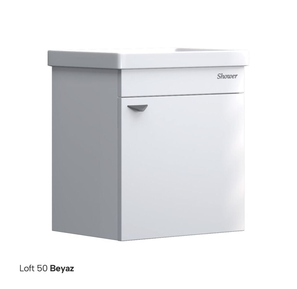 Shower Loft Raflı Ayna – Banyo Mobilyaları