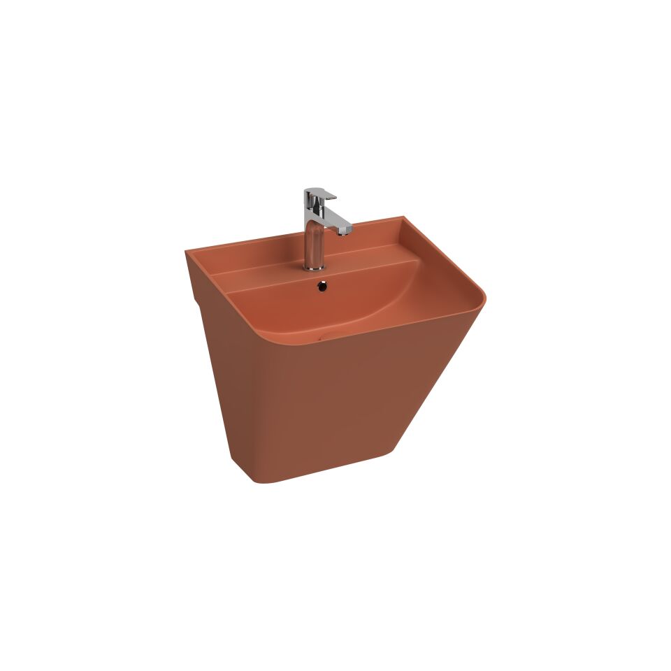 İsvea Sott Aqua Asma Monoblok Lavabo 50 cm Terracotta 10SQS37U02I
