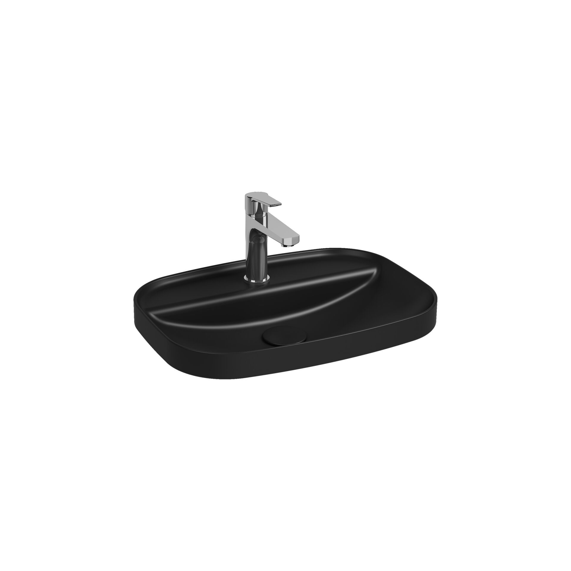 İsvea Infinity Inset Lavabo 55 cm Siyah 10NFS50N55I
