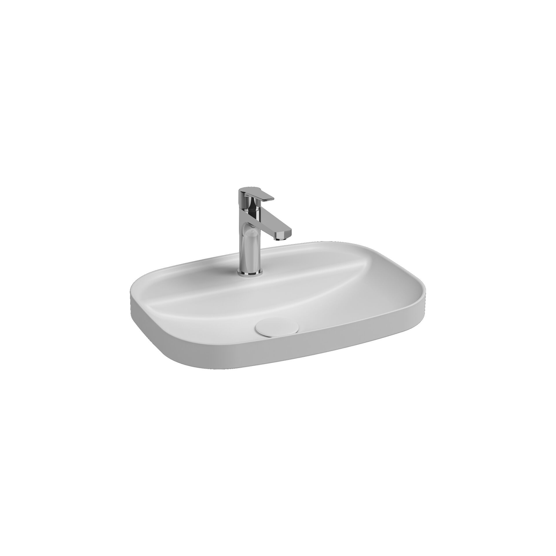 İsvea Infinity Inset Lavabo 55 cm Mat Beyaz 10NFS50L55I