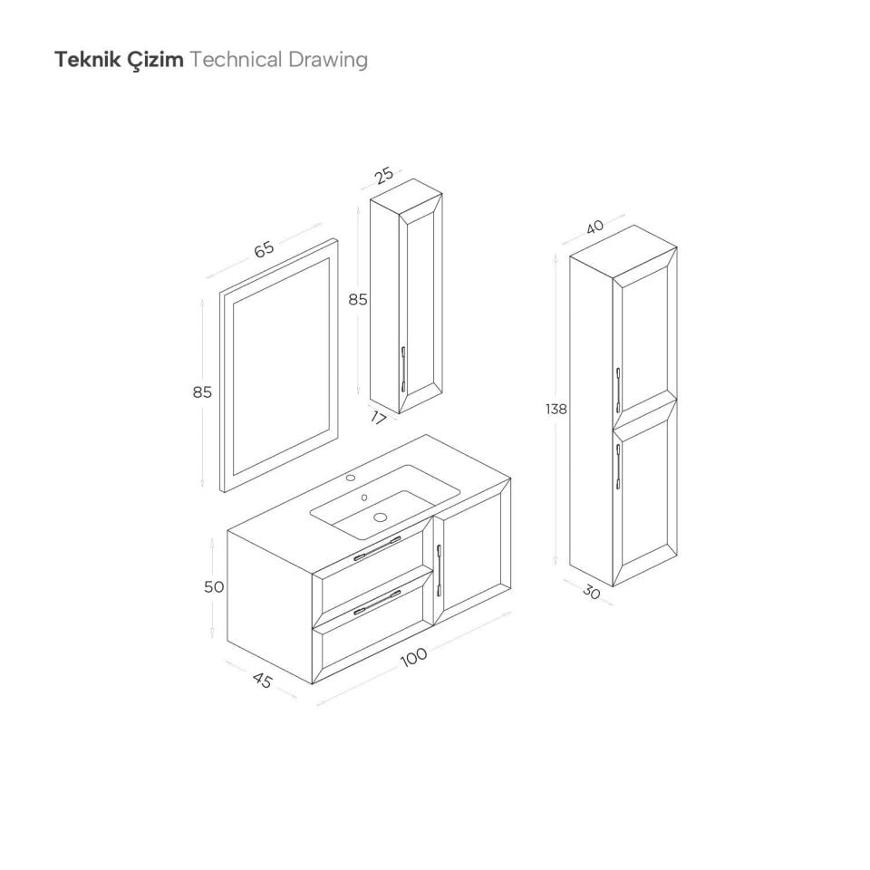 Shower Lexa 100 – Banyo Mobilyaları