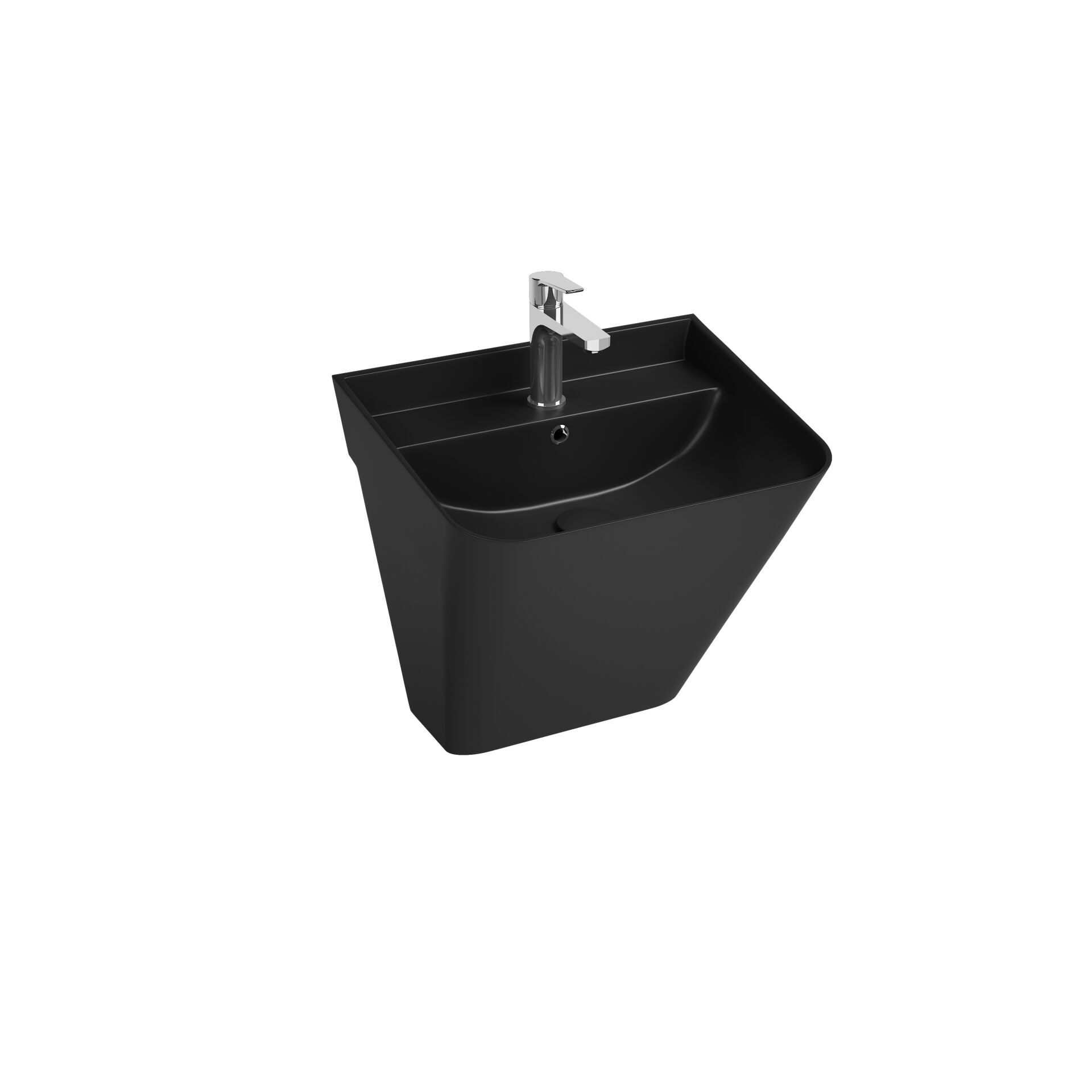 İsvea Sott Aqua Asma Monoblok Lavabo 50 cm Siyah 10SQS37N02I
